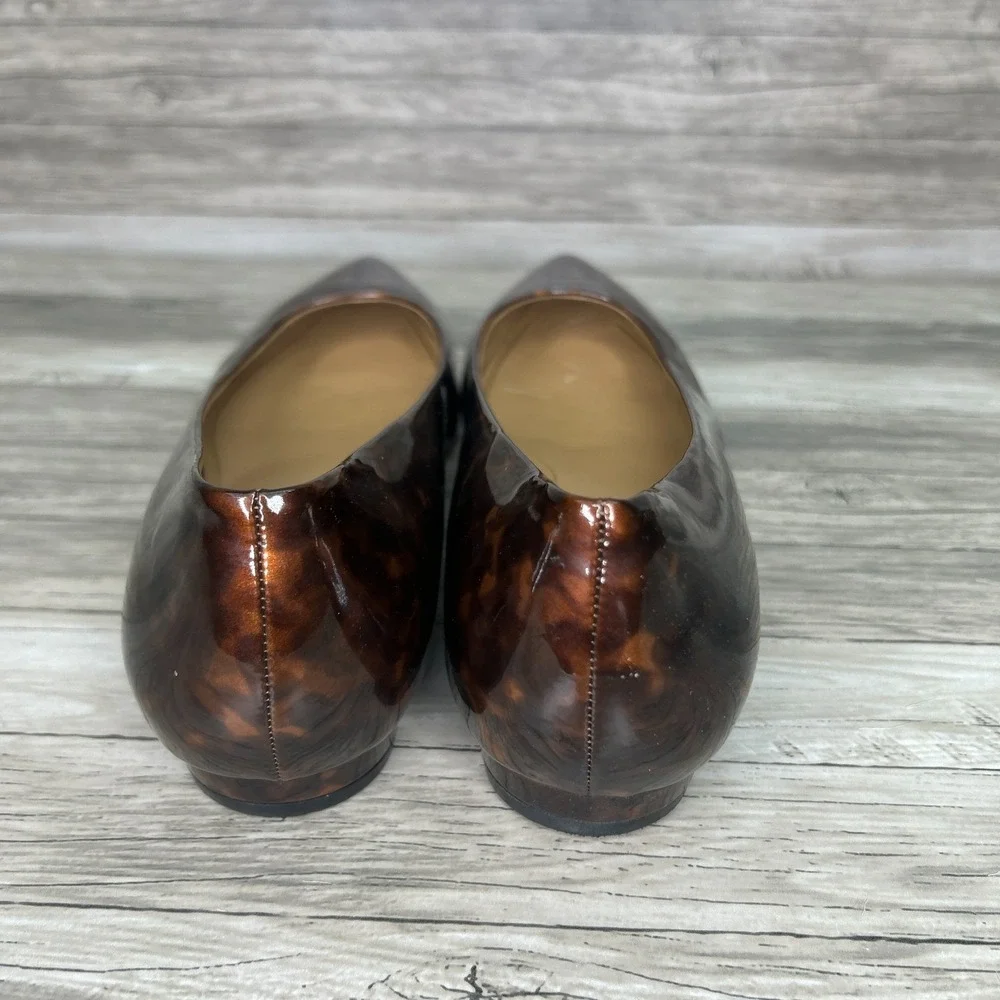Vionic Women's Tortoiseshell Pointed Toe Flats in Brown - Picture 5 of 14